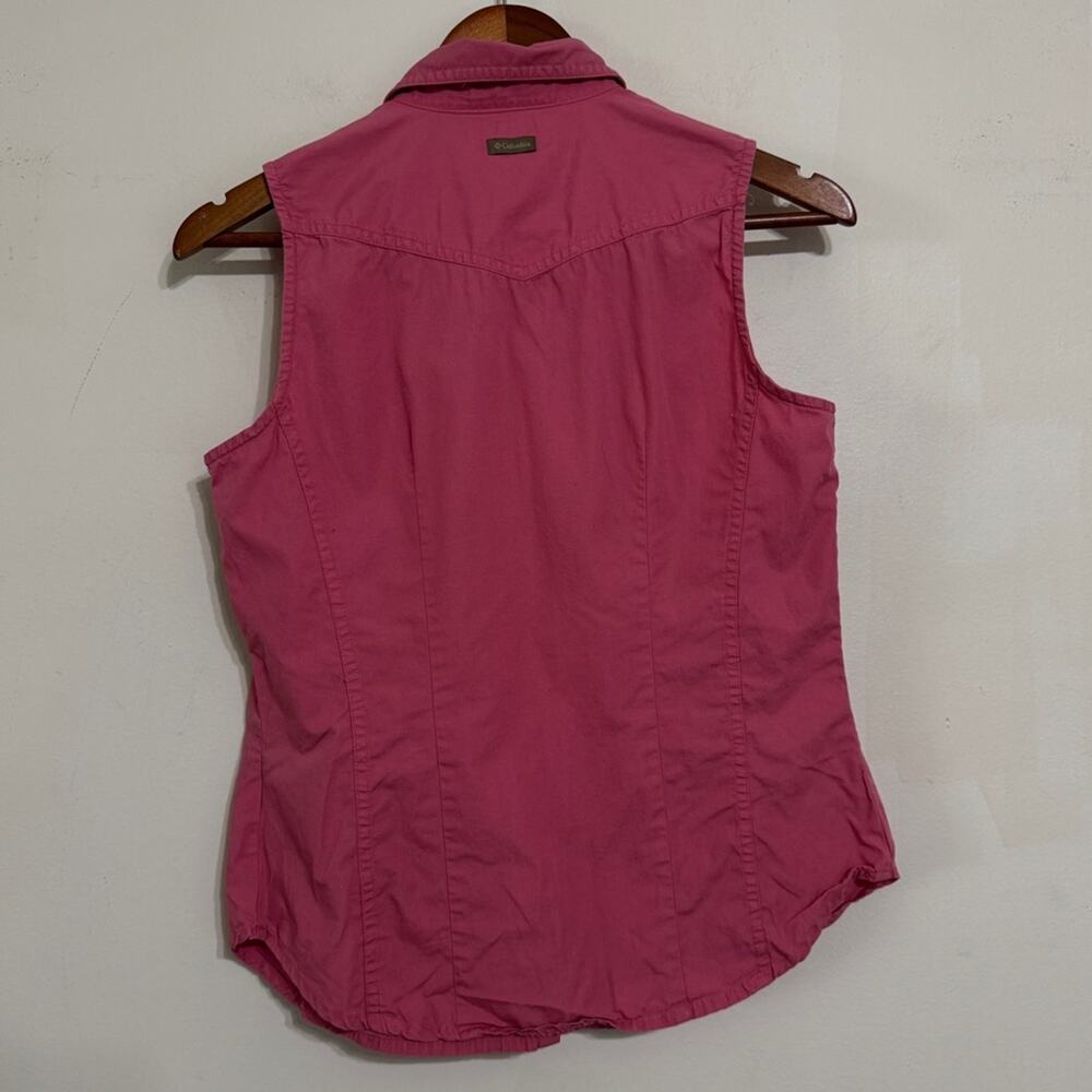 Columbia Sleeveless Button Down Shirt Dusty Rose Size S - Picture 2 of 4